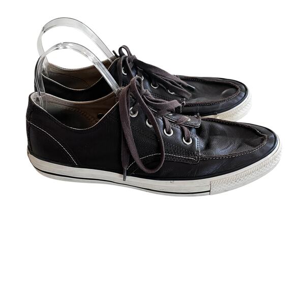Converse Unisex Brown Leather Lace Up Low Top Sneaker Men’s 10, Women’s 12 - Picture 3 of 8